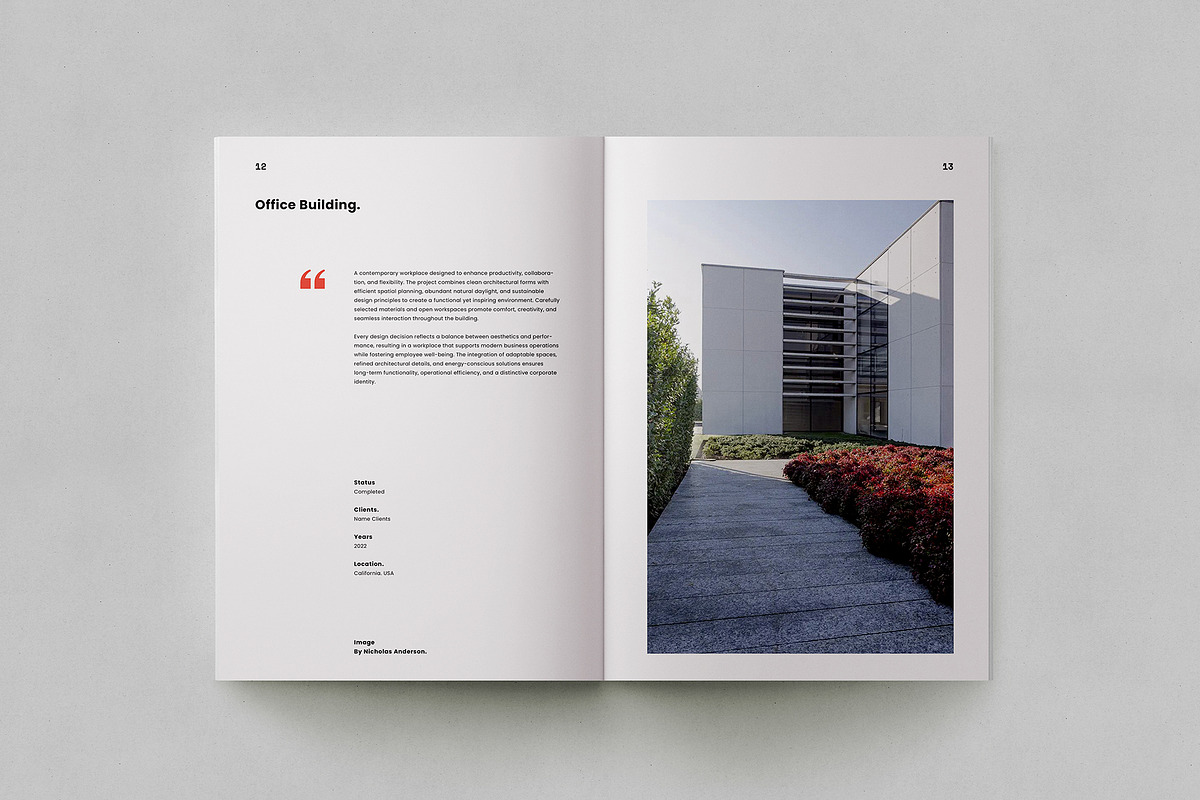 Architecture Portfolio Template, a Brochure Template by Occy Design (Photo 4 of 7)