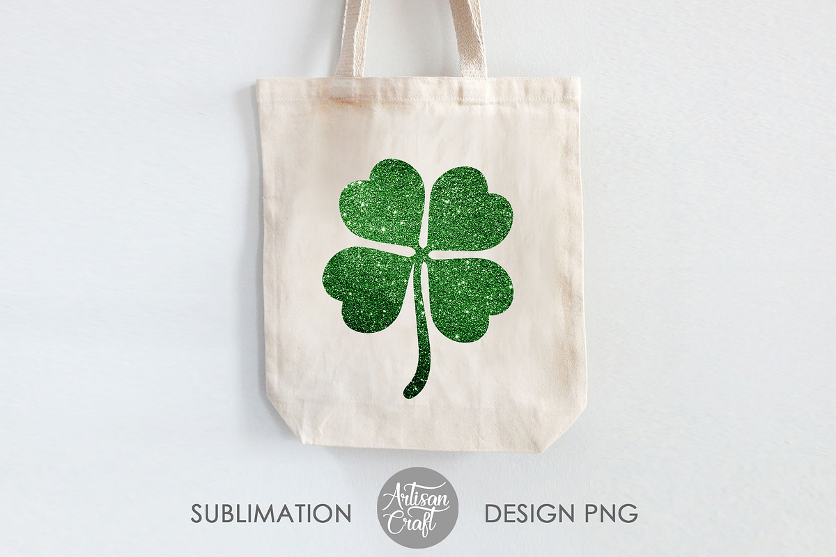 Glitter clover PNG for sublimation, an Object Graphic by Artisan Craft (Photo 2 of 4)