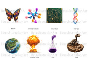 Watercolor Science Clipart, Teachers, an Education Illustration by BrushstrokeArtGB (Thumbnail 6 of 9)