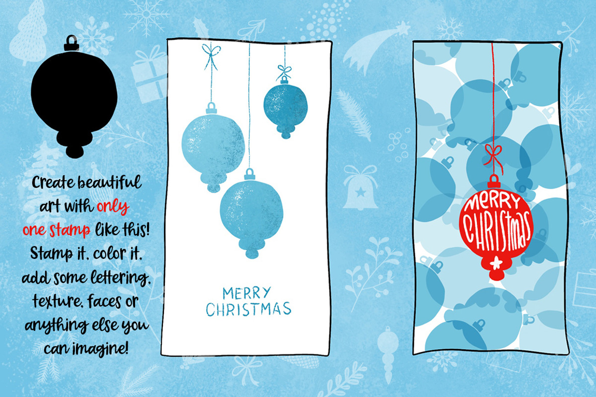 Procreate Christmas Stamp Set, a Brush Add-On by PrettyLittlePigs (Photo 6 of 11)