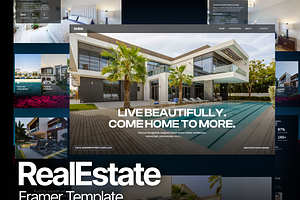 Premium Real Estate Framer Template, a Landing Page Template by Graphicuss