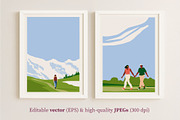 Hiking & Camping in Mountains, an Illustration by Olga Bonitas (Thumbnail 7 of 8)