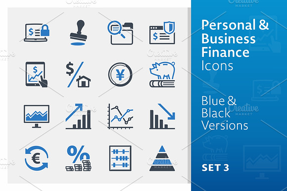 Personal Business Finance Icons 3
