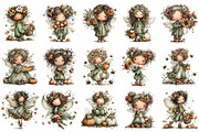 Quirky Autumn Fairy PNG Clipart Set, a Seasonal Illustration by OK Design (Thumbnail 3 of 6)