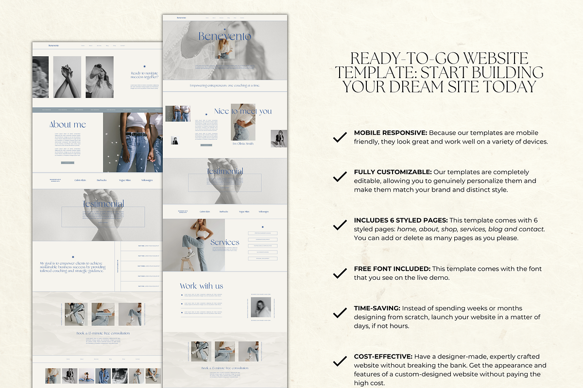 Wix Website Template Small Business, a Wix Template by Branding Babe Co. (Photo 3 of 10)
