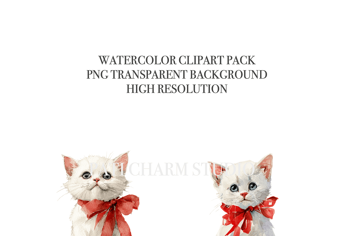 10 Cat Clipart, an Animal Illustration by Pati Charm Studio (Photo 4 of 8)