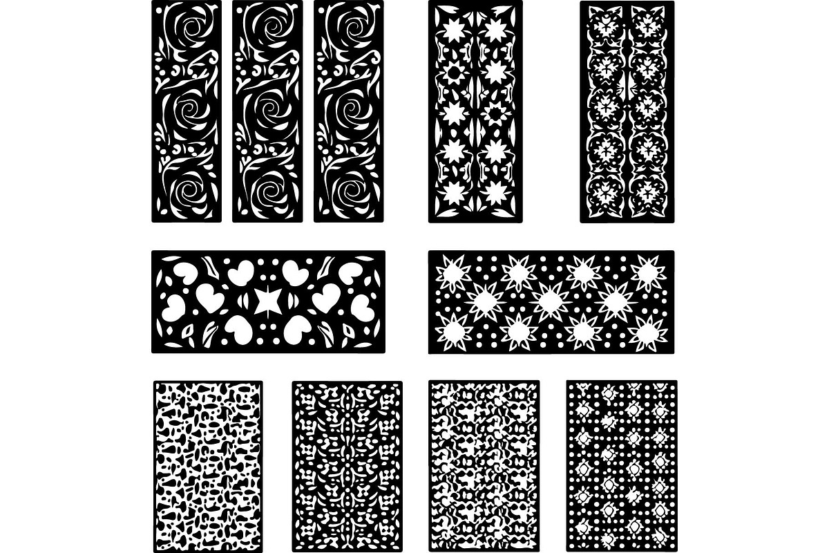 Black Lasercut Panel Bundle, an Object Graphic by Designer_Momina (Photo 2 of 13)