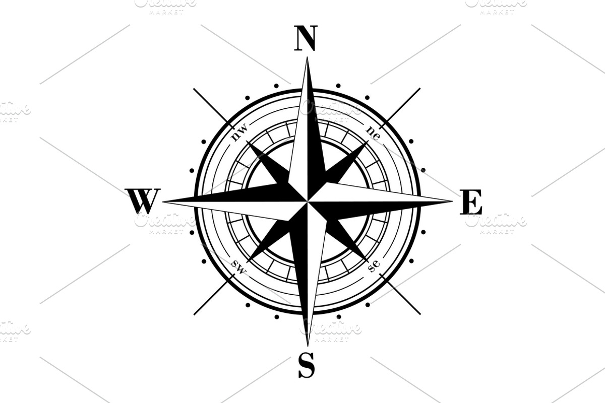 Vector compass rose (windrose) - 3, an Object Graphic by MSA-Graphics (Photo 3 of 3)