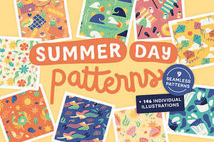 Summer Day Patterns - Vector