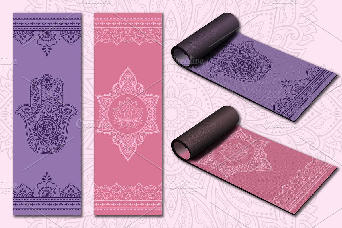 Patterns for yoga mats, a Pattern Graphic by Katika Shop (Photo 3 of 7)