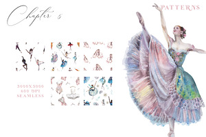 ON POINTE - Watercolor Ballet Set