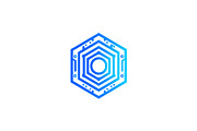 Modern Hexagonal Geometric Tech Logo, a Branding & Logo Template by Vectorium Studio (Thumbnail 1 of 9)