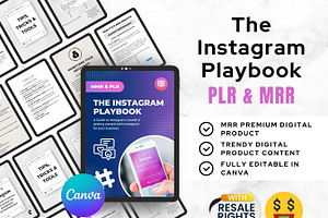 The Instagram Playbook - 56 pages, a Templates & Theme by Digital Content Mix