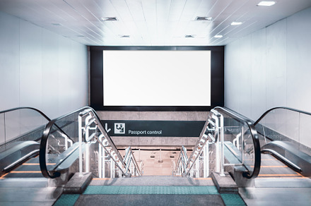 A blank billboard template, airport, a Transportation Photo by SkyNext