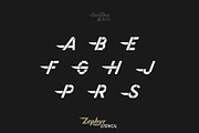 Zephyr Stencil, a Font by Doug Penick (Thumbnail 4 of 7)