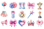 Cute Cheerleading Clipart, an Illustration by Designking (Thumbnail 2 of 5)