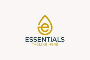 Letter E and Water Drip Logo Concept, a Branding & Logo Template by Signatoro