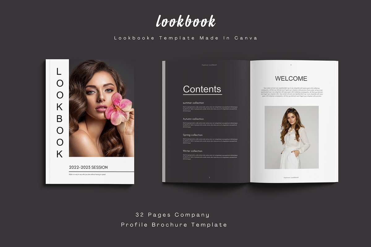 Minimal A4 & US Lookbook Template, a Brochure Template by TheBrightGrap (Photo 2 of 9)