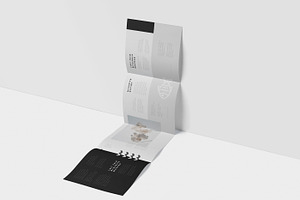 Roll-Fold Brochure Mockup - Square