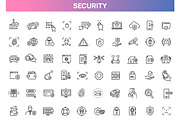 Security Web Icons, an Outline Icon by Tettygreen (Thumbnail 1 of 2)