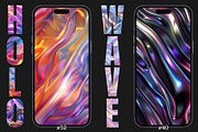 55 holographic iridescent background, a Background Graphic by Kat Anti (Thumbnail 6 of 8)