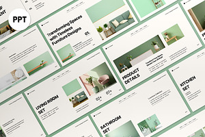 Cream Furniture Catalogue PPT, a Presentation Template by graphicook
