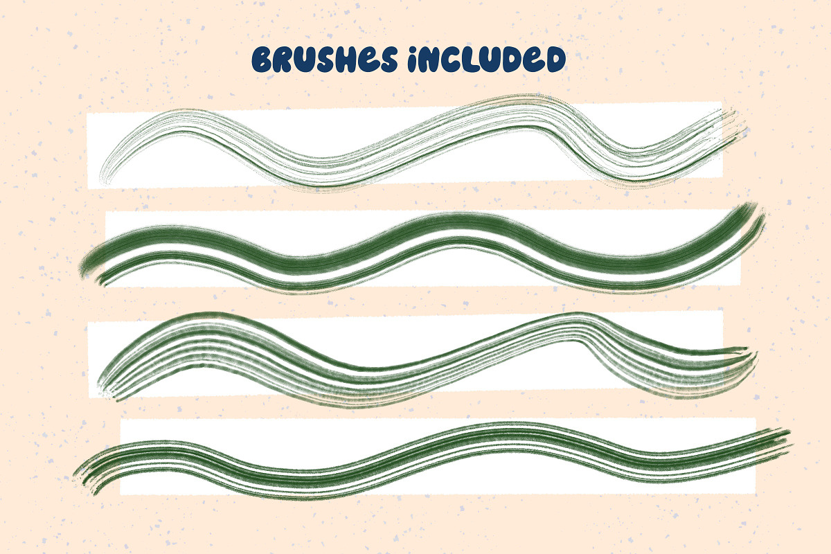 Procreate Rake Texture Brushes 21x, a Brush Add-On by Esther Nariyoshi (Photo 3 of 9)