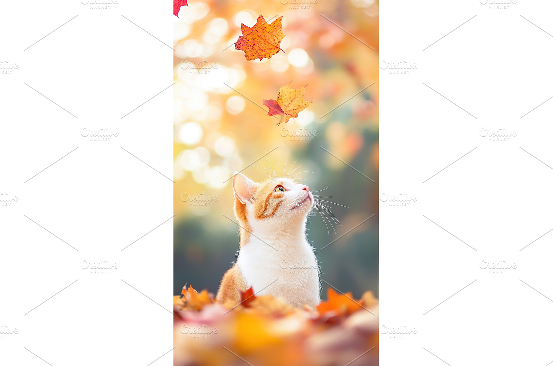 Curious ginger kitten looks up at, an Animal Photo by Lermont51