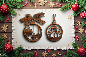 Christmas Ornament Laser Cut Design, a Graphic by musafir_fashion