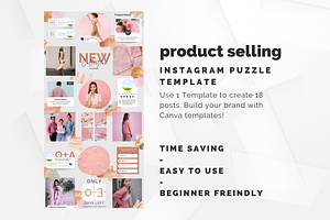 Pink Sale Instagram Puzzle Template