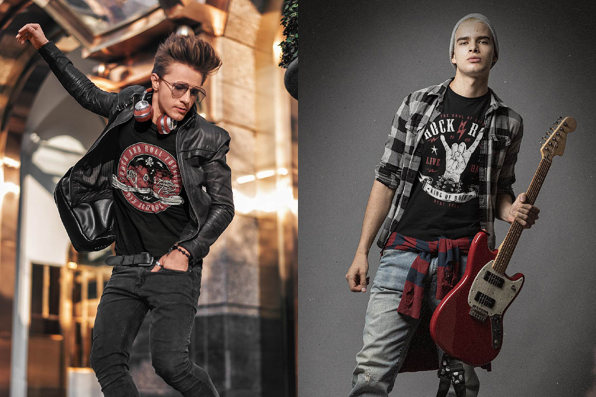 Rock & Roll Emblem T-Shirt Designs, a Branding & Logo Template by DGIM studio (Photo 5 of 5)