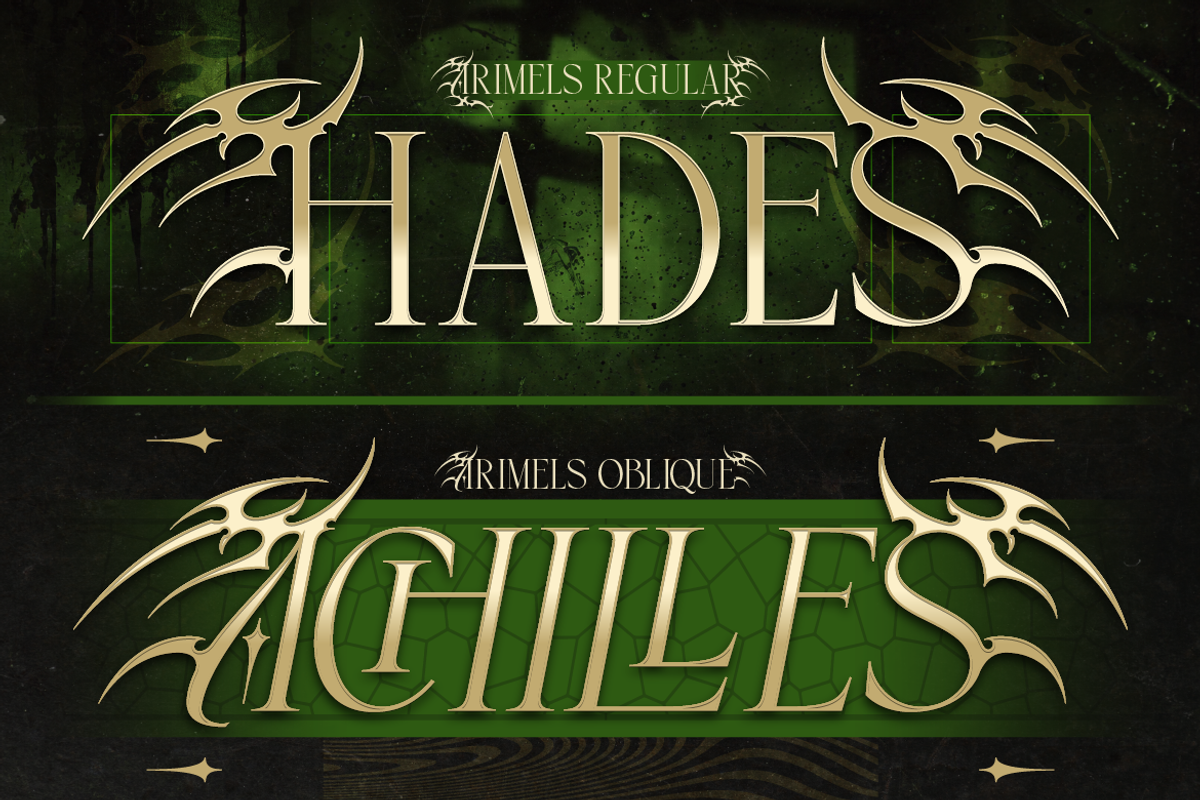 Arimels - Tribal Display Font, a Serif Font by Artisan Themes (Photo 4 of 12)