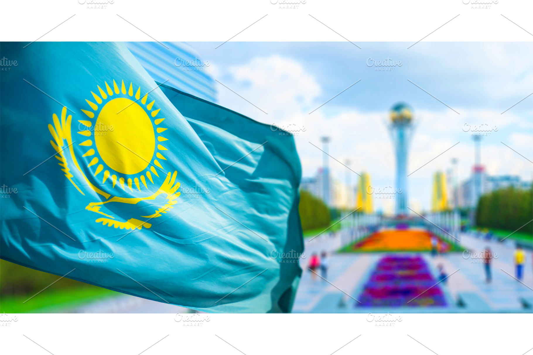 Flag of Kazakhstan in Astana, an Arts & Entertainment Photo by Minimalism IMG