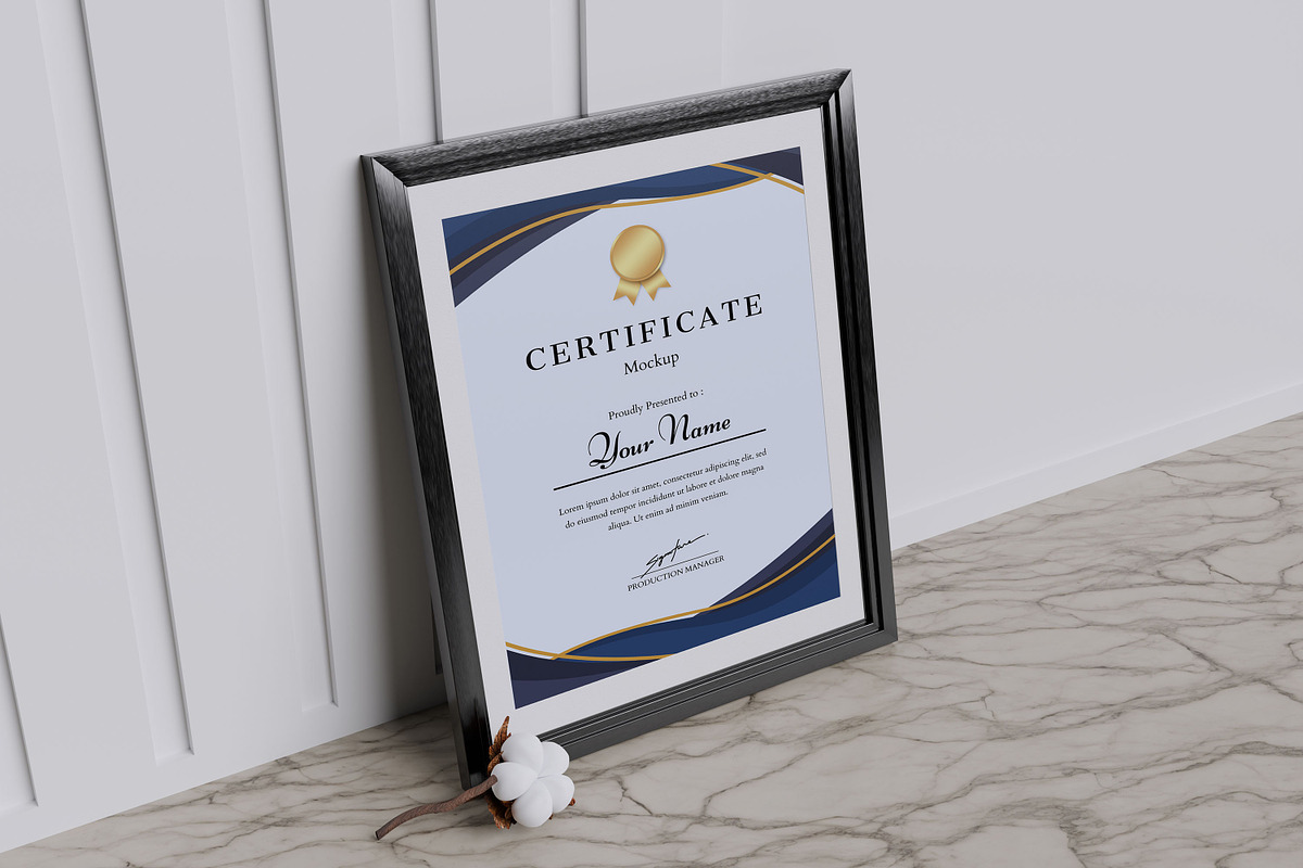 Certificate Mockup, an Advertising Mockup by xavier_studio (Photo 2 of 5)