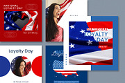 Blue & Red Social Media Set, a Social Media Template by wavebreak (Thumbnail 1 of 2)