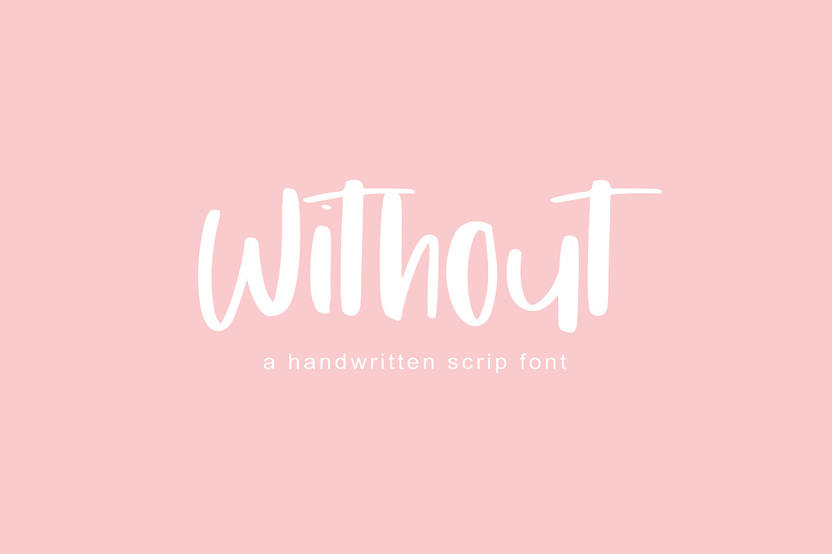 Without | Handwritten Font, a Script Font by Artstudio (Photo 1 of 6)