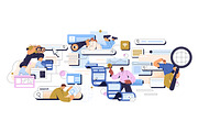 People search information online set, a Person Illustration by PaperTrident (Thumbnail 3 of 9)
