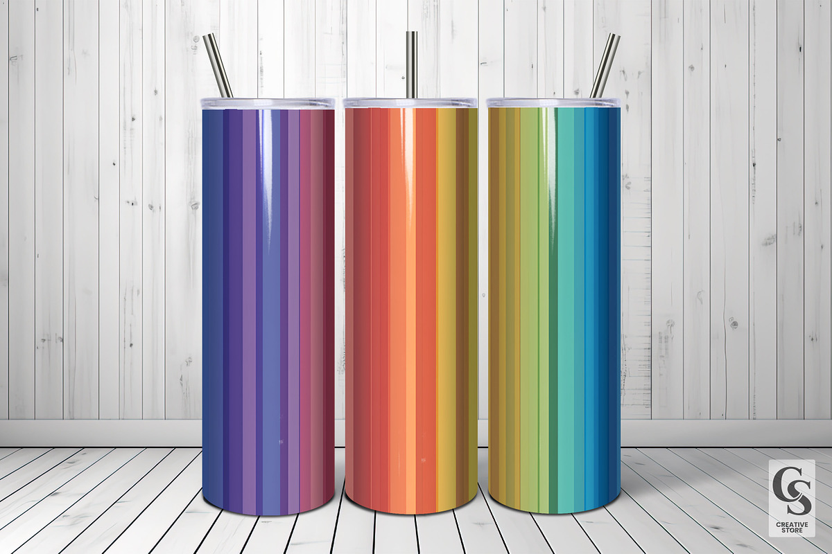 Rainbow Ombre Stripes Digital Paper, a Pattern Graphic by Creative Store (Photo 5 of 5)