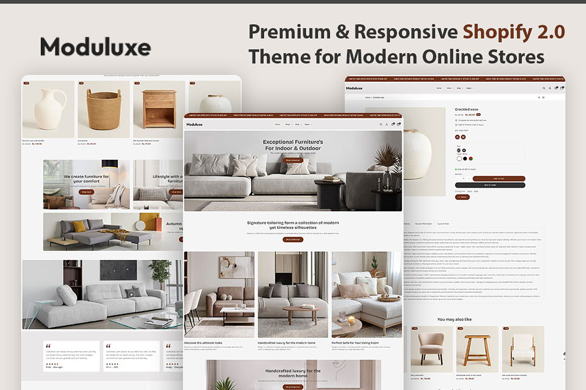 Furniture and Decor | Shopify Theme, a Shopify Template by LogicGo Shopify Experts (Photo 1 of 6)