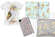 Birds and flowers watercolor, an Animal Illustration by JuliaFast (Thumbnail 5 of 8)