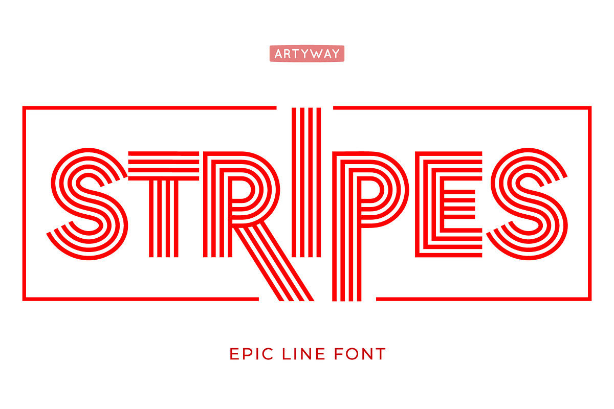 Striped Headline Font, a Symbol Font by artyway (Photo 1 of 6)