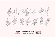 Botanical Line Art Logo Elements V1, a Texture Illustration by Kaya Fonts (Thumbnail 11 of 19)