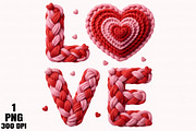 Faux Yarn Crochet Love Valentines, an Illustration by Daily.Designs (Thumbnail 1 of 5)