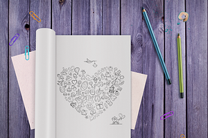 Love. Coloring Book. 37 Hearts