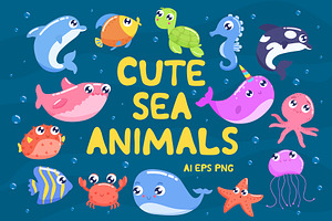 Cute sea animals