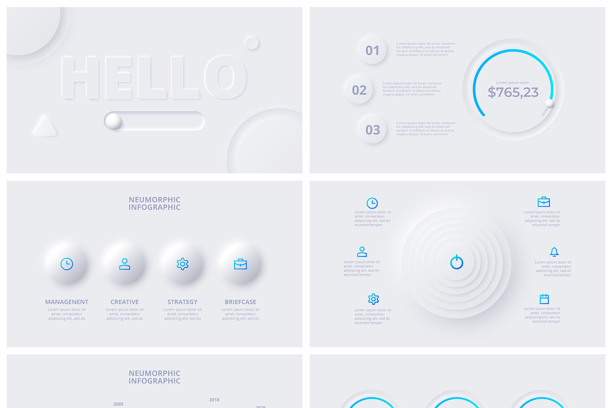 Neumorphic PowePoint Presentation, a Presentation Template by Abert (Photo 7 of 22)