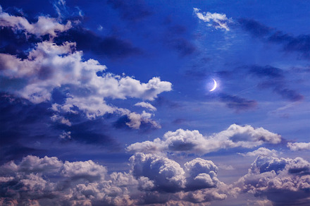 Moon on the sky, a Nature Photo by oksix