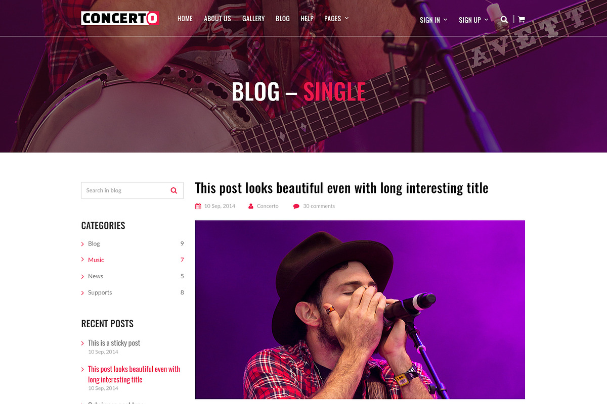 Concerto - Music Events & Tickets, a Websites & App Template by bestwebsoft (Photo 4 of 5)