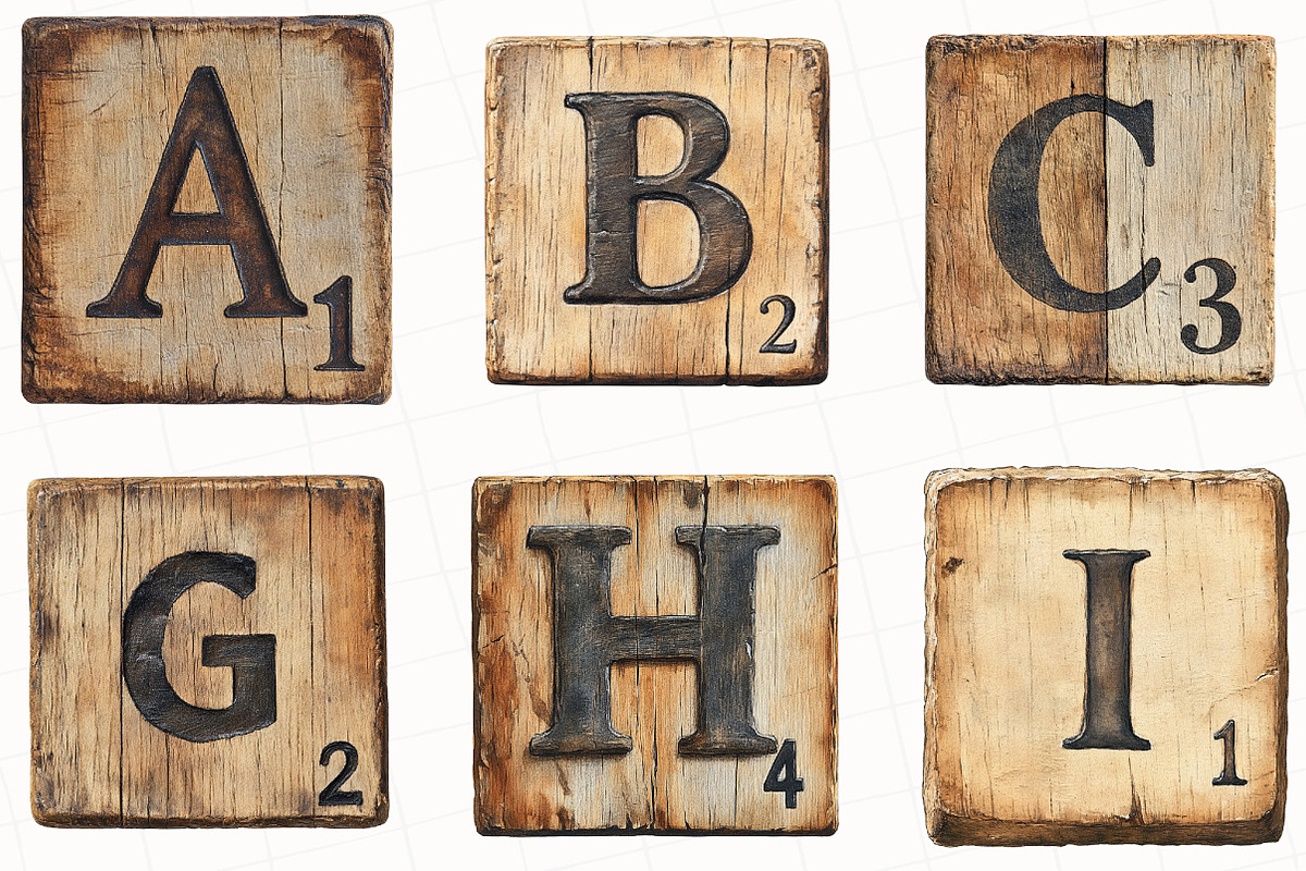 Crossword Letter Sublimation Bundle, an Illustration by OK Design (Photo 5 of 5)