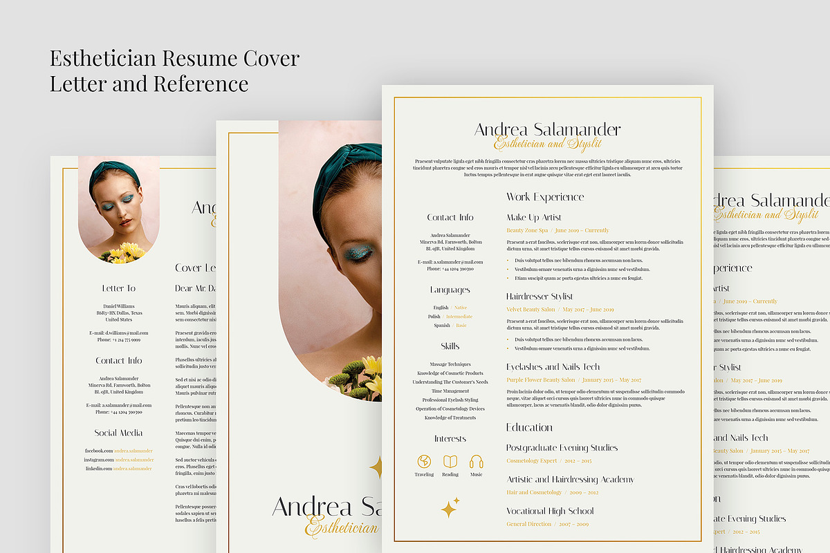Resume for Esthetician Canva Design, a Resume Template by artbart (Photo 10 of 10)